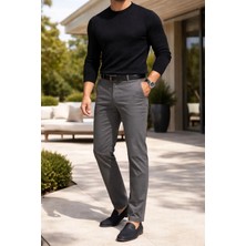 Varetta Erkek Füme Likralı Kanvas Pantolon Cepli Casual Klasik Kesim