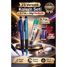 W-Design 2 Adet 0.7 Versatil Kalem + 1 Adet 0,7 Uç + 1 Adet Silgi 5 Li Set