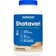 Nutricost Organic Shatavari (Asparagus Racemosus) Ekstraktı 600 Mg 180 Kapsül – Bitkisel Takviye