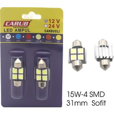 Carub Ampul 12V Sofit 15W-4 Smd Canbus  31MM Beyaz