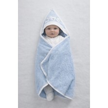 Buude Kids %100 Organik Pamuklu Kundak Havlu 75X75 cm Keseli 7951