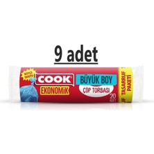 Cook X9 Adet ( 65*80 cm ) Büyük Boy Çöp Torbası