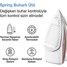 Fakir Spring Buharlı Ütü Seramik Taban 2600W Güç
