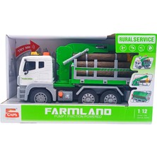 Ctoy Sesli Pilli Kütük Taşıyan Oyuncak Tır CTOY-WY840A