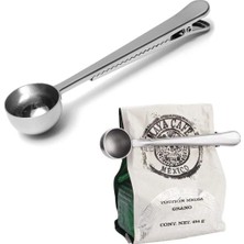 Kittiwake Home Life Kahve - Baharat Ölçü Kaşığı ve Klipsli Paket Mandalı 2'si 1 Arada