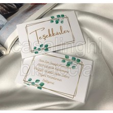 Bisaccia 20 Adet- Çift Taraflı Teşekkür Ederiz Kartı E Ticaret Hediye Kartı Müşteri Memnuniyeti 8x5 cm