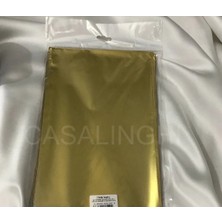 Bisaccia 10LU Altın Lüx Hediye Paketi Metalize Gold Poşet Bantlı 15X25 cm