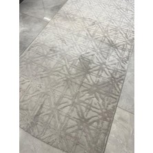 Merinos Halı Merinos Rölyef Halı Truva Gri Kaymaz Taban Yolluk Makinede Yıkanabilir Halı