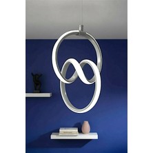 St Aydınlatma Feliz Gri Kasa Beyaz LED Avize