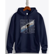 MGAX Adventure Explore The Great Outdoor Baskılı Regular Kapşonlu Sweatshirt