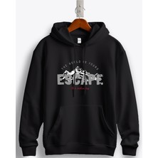 MGAX Adventure The World Is Yours Escape The Ordinary Baskılı Regular Kapşonlu Sweatshirt