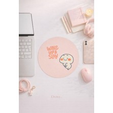 Duxy Espirili Sevimli Mouse Pad, 19 Cm, Kaymaz Taban, Ev Ofis ve Oyun Için Rahat ve Yumuşak Mousepad