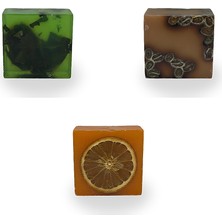 Argentum Natural 3'lü Canlandırıcı Bitkisel Peeling Seti 300 G - Isırgan, Kahve ve Portakal Parçacıklı Selülit ve Saç Bakım Sabunu