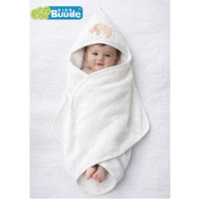 My Baby Kumsal Buude Kids %100 Organik Pamuklu Kundak Havlu 75X75 cm Keseli  7950
