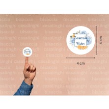 Casalinghi Ingilizce Zemzem Suyu Hediyesi Etiketi Yuvarlak Sticker Zamzam Hajj Umre Mat Hediye 4 cm (45 Adet)