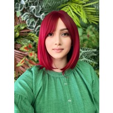 Aura Peruk Kızıl Renk Tonundaki Kısa Perçemli Özel Vip Modelimiz