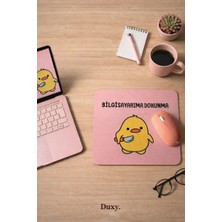 Duxy Sevimli Civciv Mouse Pad, 23X19 Cm, Kaymaz Taban, Ev, Ofis ve Oyun Için Rahat Mousepad
