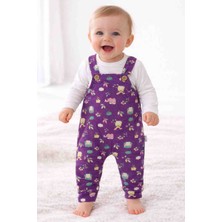 Pitiko Eğlenceli Desen 2'li Bebek Salopet Seti(Tişört+salopet)