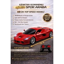 Yıldırım Oyuncak Uzaktan Kumandalı Rc Ferrari 19 cm Işıklı Spor Araba | Full Fonksiyon Şarjlı Yarış Arabası