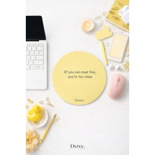 Duxy Espirili Desenli Mouse Pad, 19 Cm, Kaymaz Taban, Ev Ofis ve Oyun Için Rahat ve Yumuşak Mousepad
