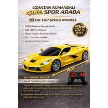 Yıldırım Oyuncak Uzaktan Kumandalı Rc Ferrari 19 cm Işıklı Spor Araba | Full Fonksiyon Şarjlı Yarış Arabası
