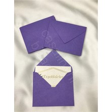 Bisaccia 5 Adet - Mor Zarf Sevimli Küçük Mesaj Zarfı Renk Seçenekli 7x9 cm