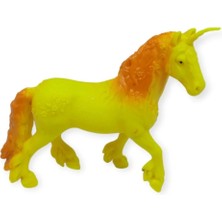 Najmaddin Çiftlik Hayvanları Serisi - Efsanevi Unicorn 12 cm - Sarı - Turuncu