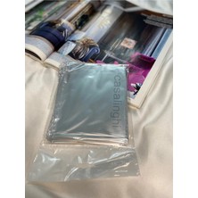 Bisaccia 10LU Lüx Gümüş Kalın Hediye Paketi Metalize Poşet Gift Bantlı 15X25 cm