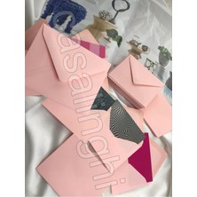 Bisaccia 5 Adet - Pembe Mini Zarf Sevimli Küçük Mesaj Zarfı Renk Seçenekli - 7x9 cm