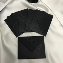 Bisaccia Siyah Zarf Küçük Mesaj Zarfı Black Envelope Renk Seçenekli 7x9 cm - 10 Adet