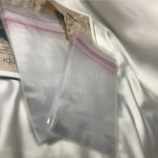Bisaccia 15X25CM (Kapak Payı Dahil)- 50 Adet Jelatin Poşet Bantlı Şeffaf Opp Torba Paket