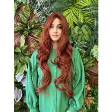 Aura Peruk Uzunluğu Şahane Olan Muhteşem Koyu Bakır Tonundaki Vip Modelimiz