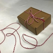 Bisaccia Kırmızı Beyaz Iki Renkli Bileklik Takı Paketleme Ipi Two Colour Yarn String - 20 Metre