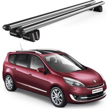 Today Auto Pençe Renault Scenic 7 Posti (2009-2013) Uyumlu Gri Ara Atkı Port Bagaj Tavan Barı