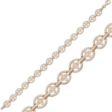 Özcömert Silver Gümüş Rose Yuvarlak Su Yolu Bayan Bileklik