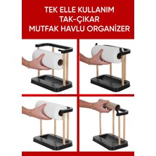 Nwood Masif Ahşap Mutfak Banyo Kağıt Havlu Organizer