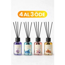 4'lü 50ML Çubuklu Oda Kokusu Seti (Lavanta,ocean,flower Garden,sandalwood)