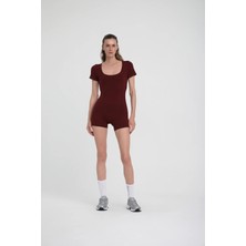 Louren W569 Sırtı Açık Kısa Tulum