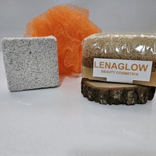 Lenaglow Eşek Sütü/bal Özlü Kabak Lifi Sabun Topuk Taşı Ponza Taşı Banyo Lif Üçlü Duş Seti