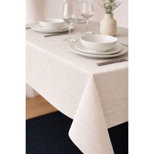 Zeyno Home Tekstil Leke Tutmayan, Kolay Temizlenen Dertsiz Colber Keten Masa Örtüsü 160CM x 220CM