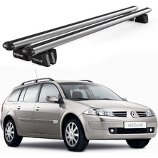 Today Auto Pençe Renault Megane Grand Tour (2006 ve Sonrası) Uyumlu Gri Ara Atkı Port Bagaj Tavan Barı