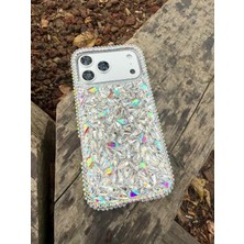 Madam Case Iphone 17 Pro Max Çok Renkli Full Gerçek Taşlı Luxury Kılıf