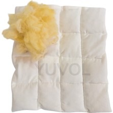 Yuvol %100 Doğal Yıkanmamış Koyun Yünü Dolgulu 30X25 cm El Yapımı Bebek Sırt Karın Göğüs Bezi