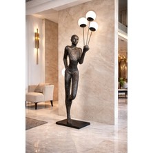 Noya Lighting Heykel - Insan Figürü Kadın Figürü Heykel - Heykel Aydınlatma - Dekoratif Aydınlatma Lambader 210CM
