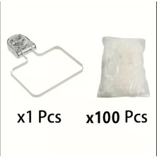 Es Dekor 1 Adet Raf Güçlü Emişli Mutfak Lavabo Filtresi + 100 Adet Filtre Ağı / Yarı Saydam Gümüş