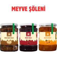 Guressa Meyve Şöleni Vişne Kayısı Kuru Incir Reçeli 3'lü Avantaj Paketi
