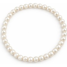 Stainless Stell Beyaz Midi Inci Detaylı Bileklik