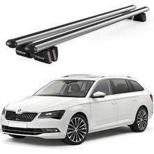 Today Auto Pençe Skoda Superb Sw (2015 ve Sonrası) Uyumlu Gri Ara Atkı Port Bagaj Tavan Barı
