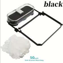 Es Dekor Siyah- Emme Kupa Katlanabilir Metal ve Plastik Lavabo Süzgeci