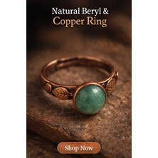 Banum Luxury Doğal Florit Taşli Bakir Yüzük